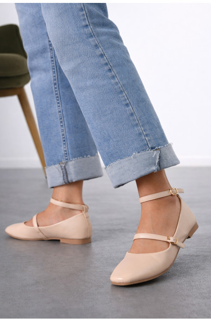 Балетки женские светло-бежевого цвета 212135L