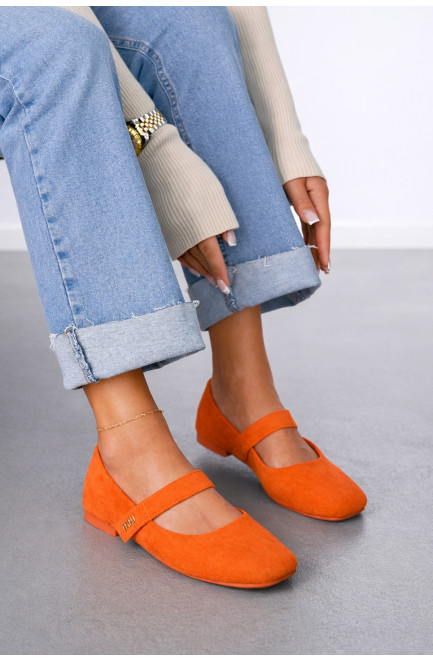 Балетки женские оранжевого цвета 212137L