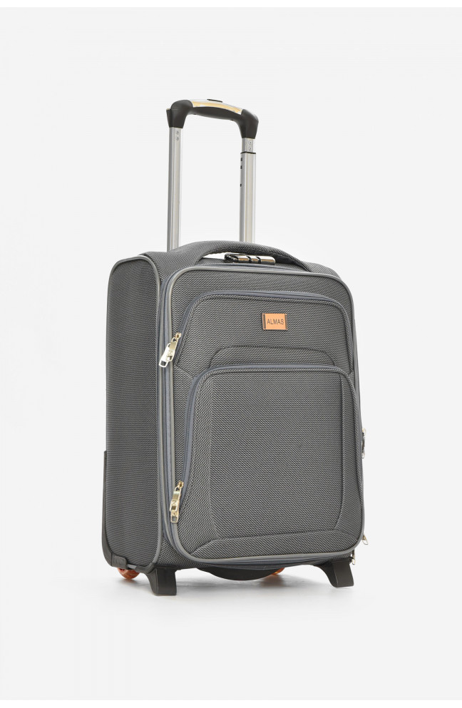 Чемодан дорожный на 2 колесах серого цвета 34л 212162L