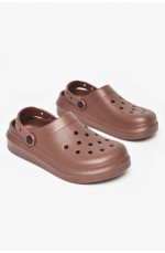Кроксы женские шоколадного цвета 212170L