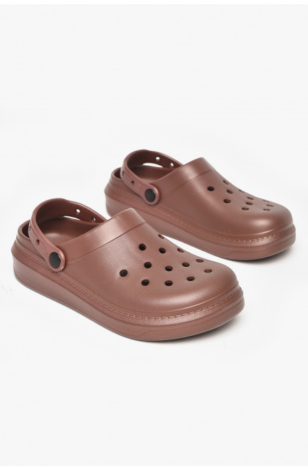 Кроксы женские шоколадного цвета 212170L
