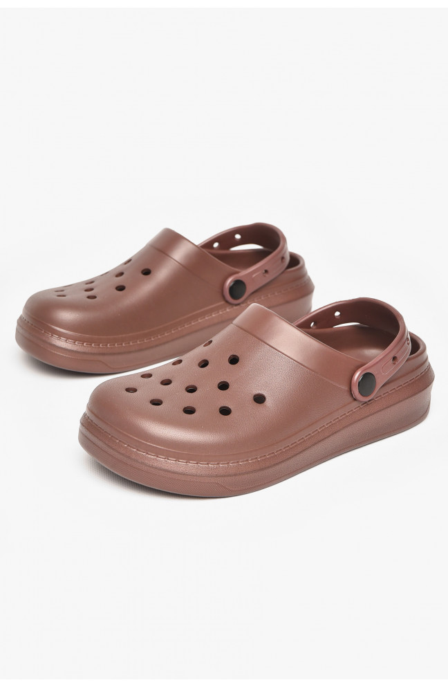 Кроксы женские шоколадного цвета 212170L