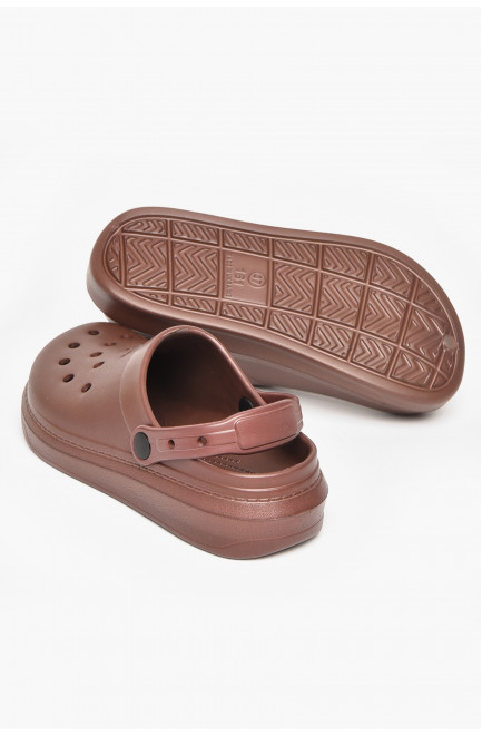 Кроксы женские шоколадного цвета 212170L