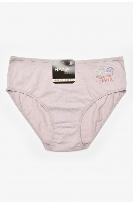 Трусы женские полубатальные сиреневого цвета 212179L