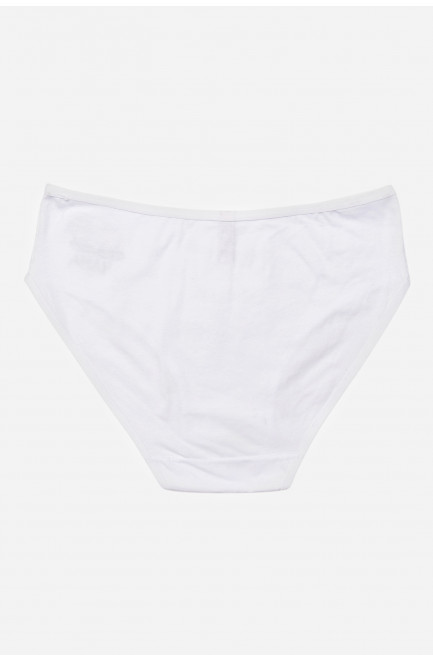 Трусы женские полубатальные белого цвета 212180L