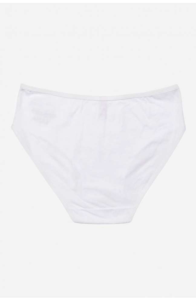 Трусы женские полубатальные белого цвета 212180L