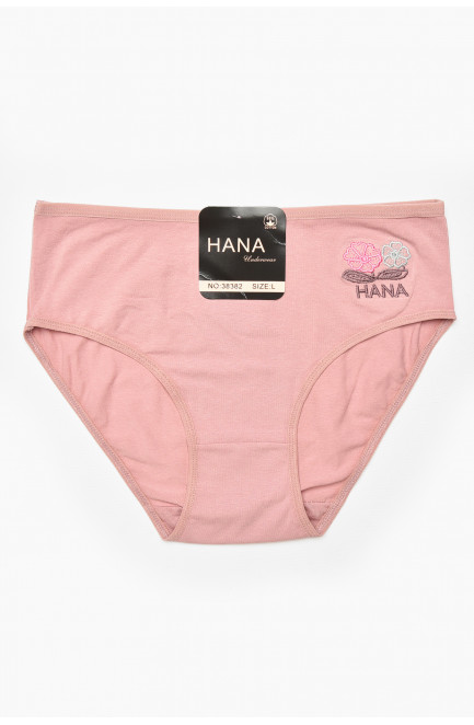Трусы женские полубатальные пудрового цвета 212181L