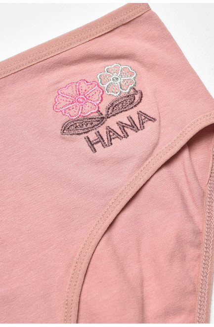 Трусы женские полубатальные пудрового цвета 212181L