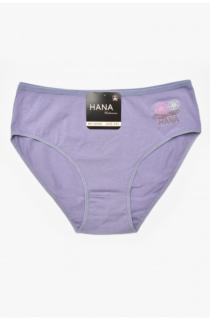 Трусы женские полубатальные темно-сиреневого цвета 212183L