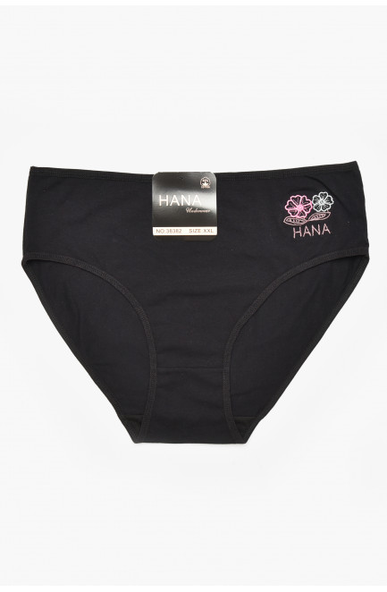 Трусы женские полубатальные черного цвета 212185L