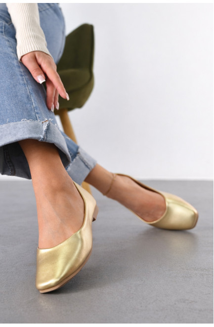 Балетки женские золотистого цвета 212204L