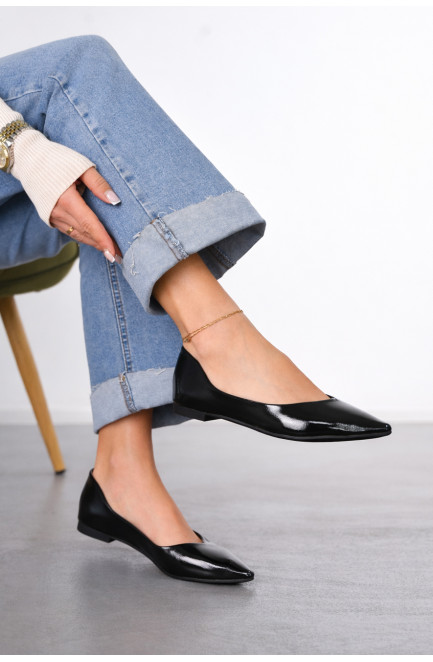 Балетки женские черного цвета 212205L