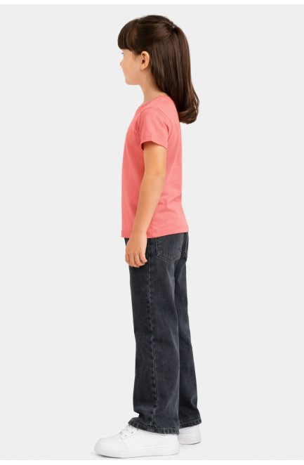 Футболка детская для девочки розового цвета с принтом 212206L