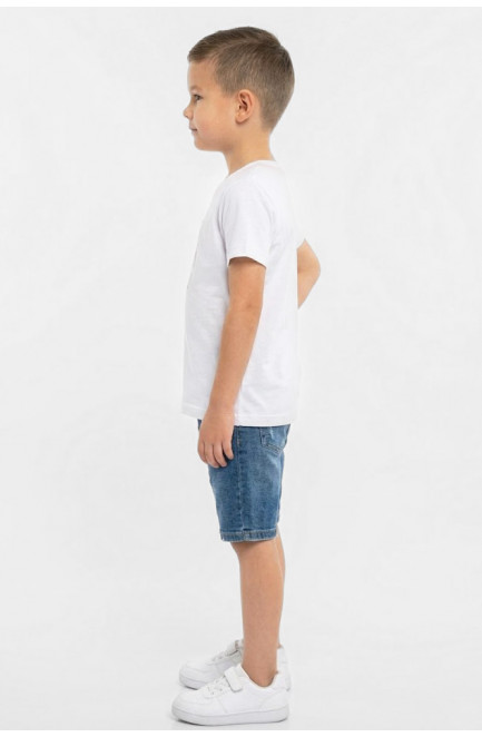 Футболка детская для мальчика белого цвета с принтом 212211L