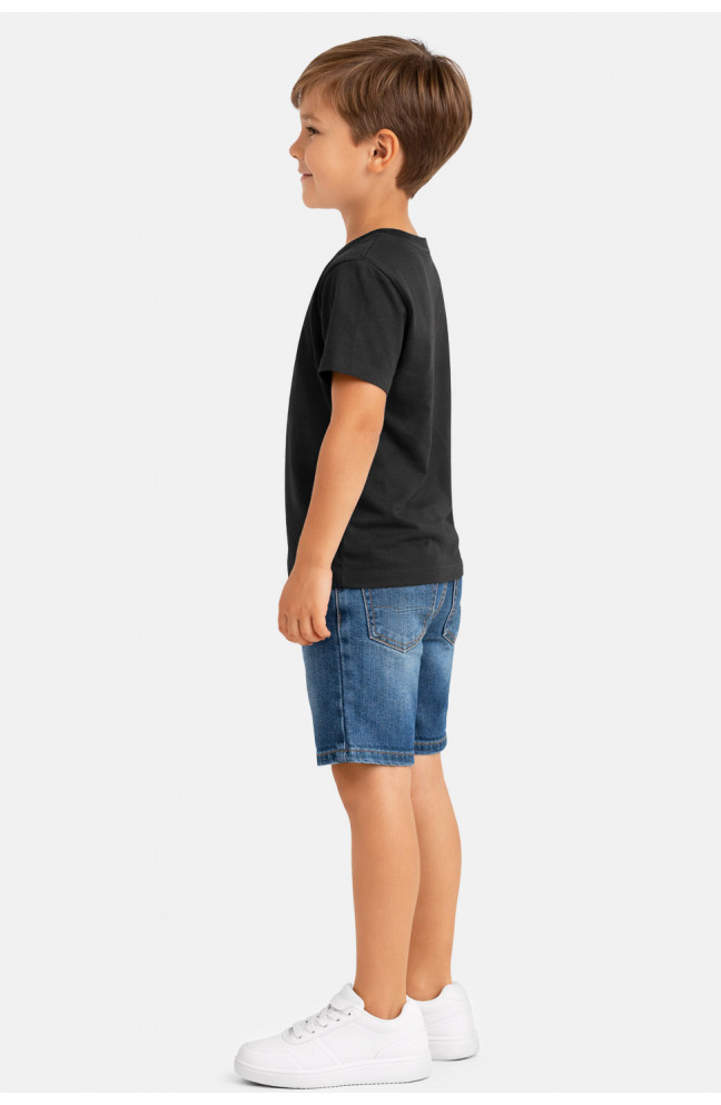 Футболка детская для мальчика черного цвета с принтом 212217L