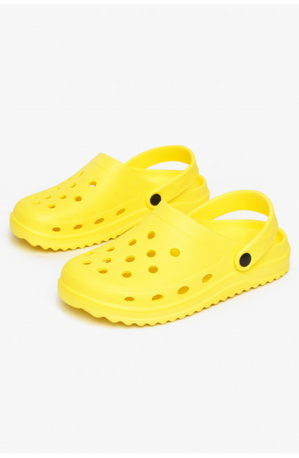 Кроксы женские желтого цвета 212377L