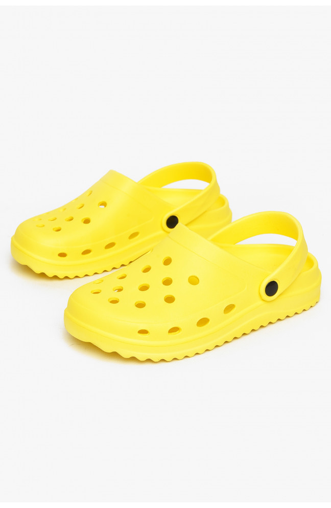Кроксы женские желтого цвета 212377L