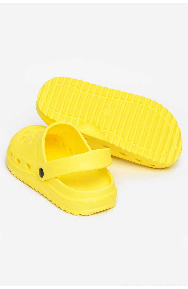 Кроксы женские желтого цвета 212377L