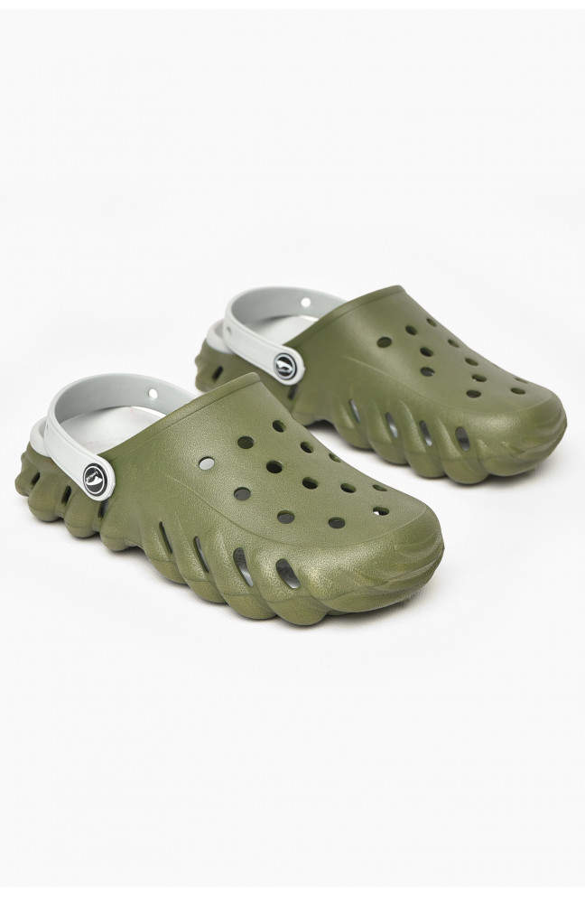 Кроксы женские цвета хаки 212394L