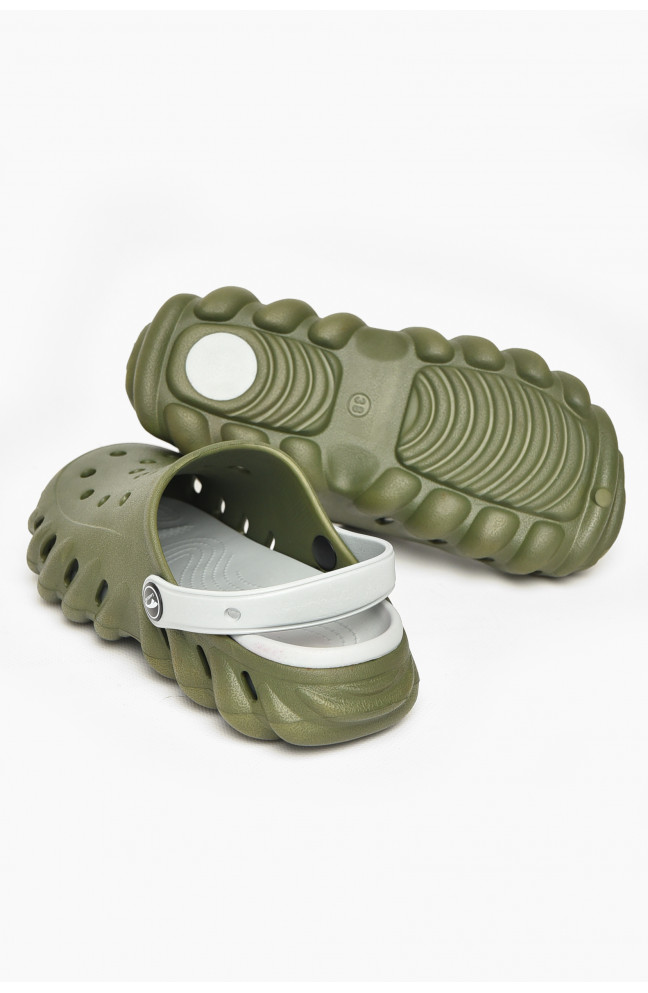 Кроксы женские цвета хаки 212394L