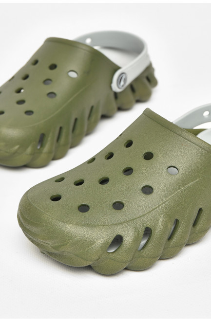 Кроксы женские цвета хаки 212394L