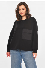 Кофта женская однотонная черного цвета 212397L