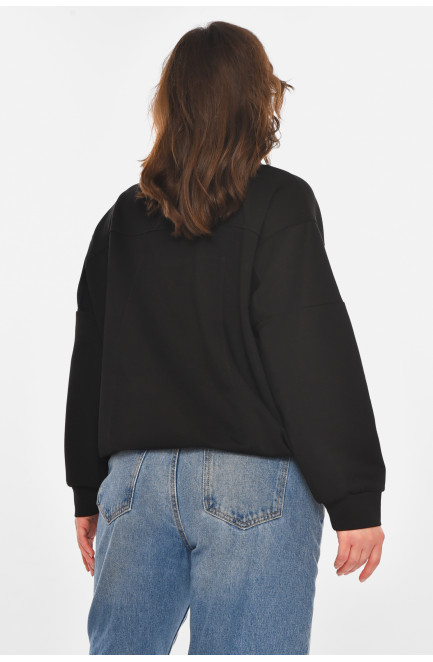 Кофта женская однотонная черного цвета 212397L