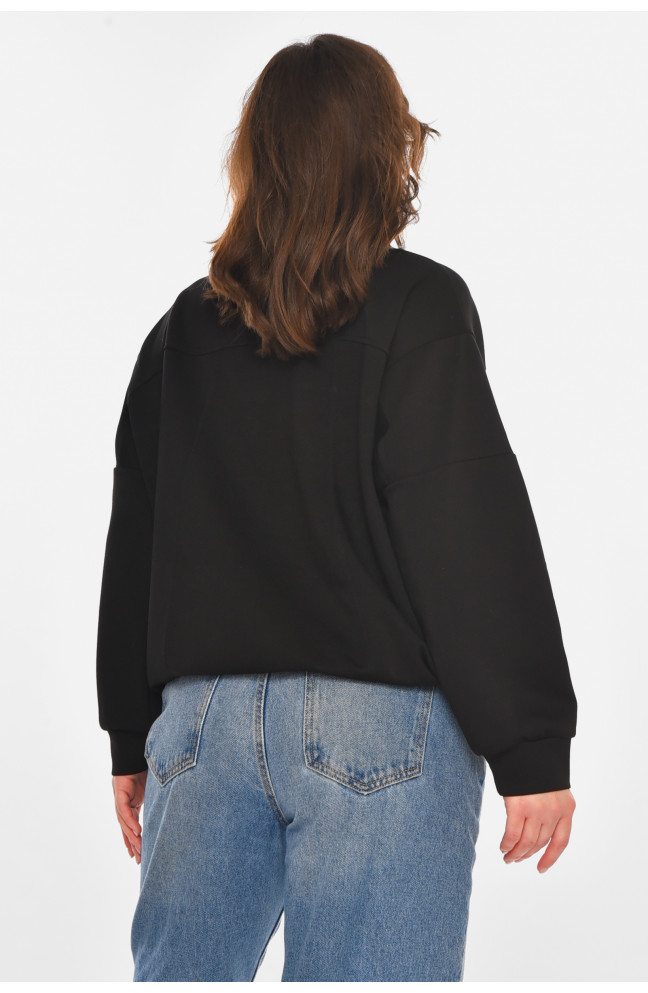 Кофта женская однотонная черного цвета 212397L