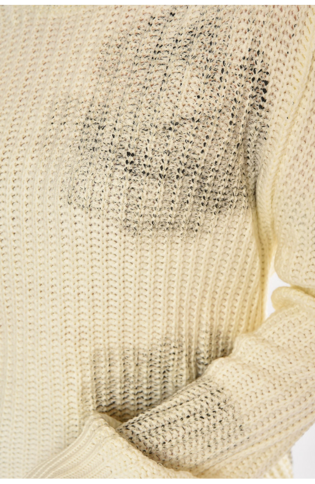 Свитер женский белого цвета с принтом 212410L