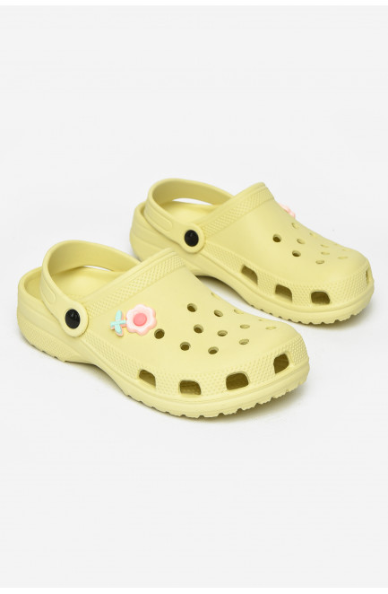 Кроксы детские салатового цвета 212418L