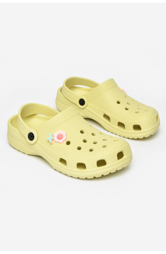 Кроксы детские салатового цвета 212418L