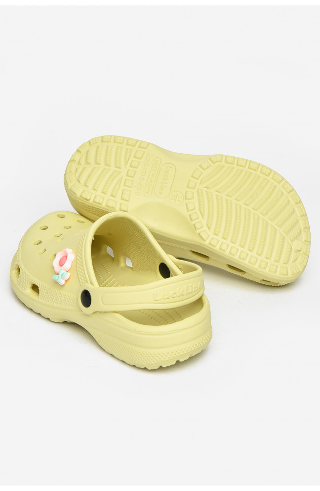 Кроксы детские салатового цвета 212418L