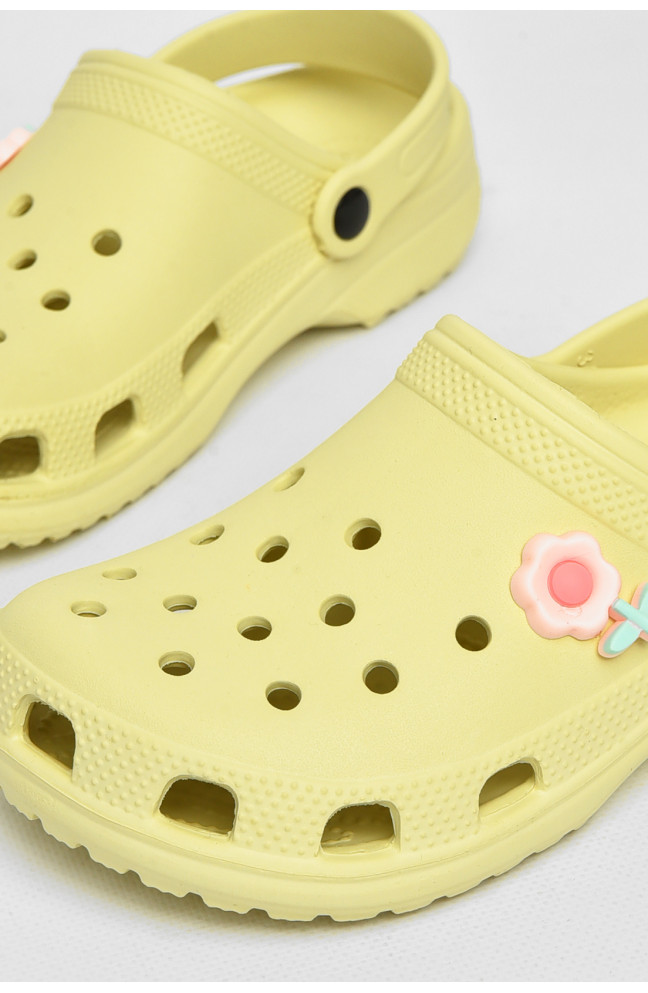 Кроксы детские салатового цвета 212418L