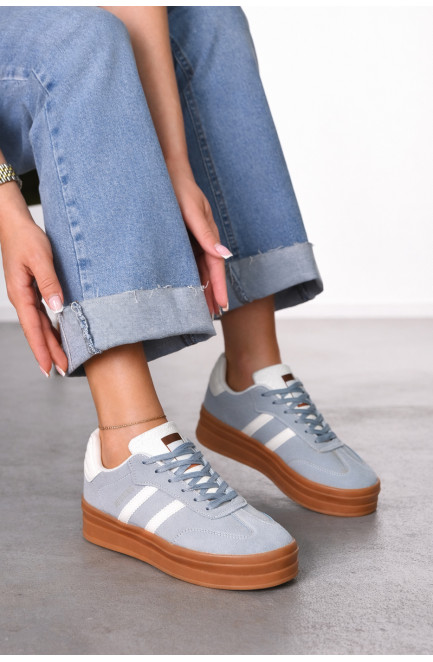 Кроссовки женские голубого цвета 212471L