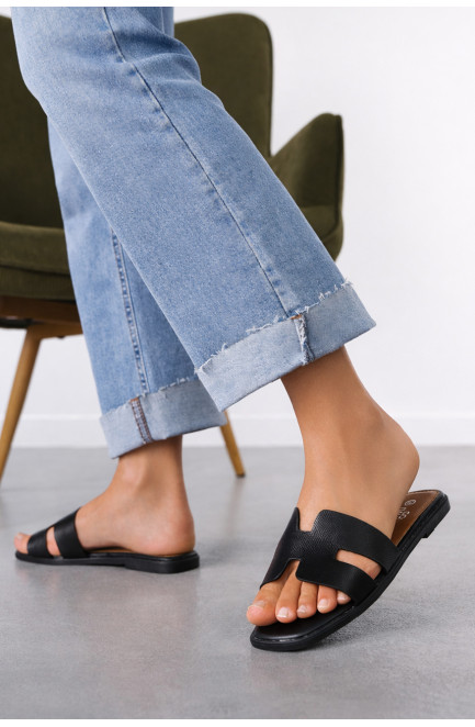 Шлепанцы женские черного цвета 212486L