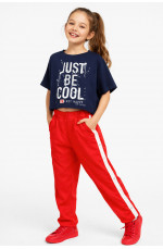 Костюм подростковый для девочки тёмно-синего цвета 212541L