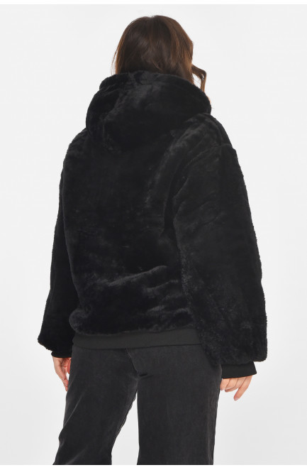 Куртка женская демисезонная двухсторонняя черного цвета 212551L