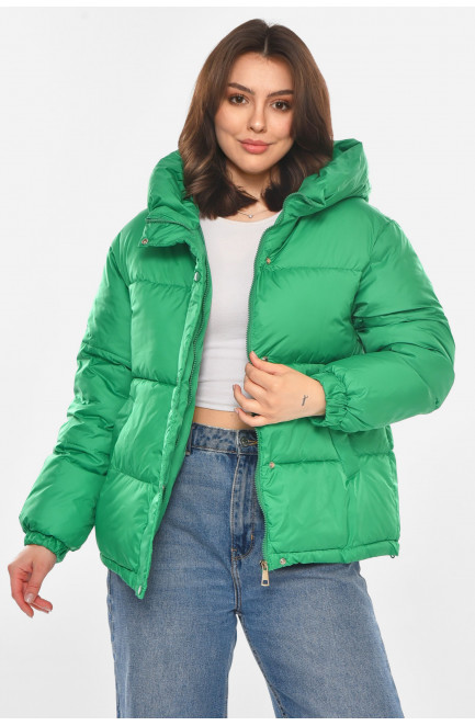 Куртка женская демисезонная зеленого цвета 212555L