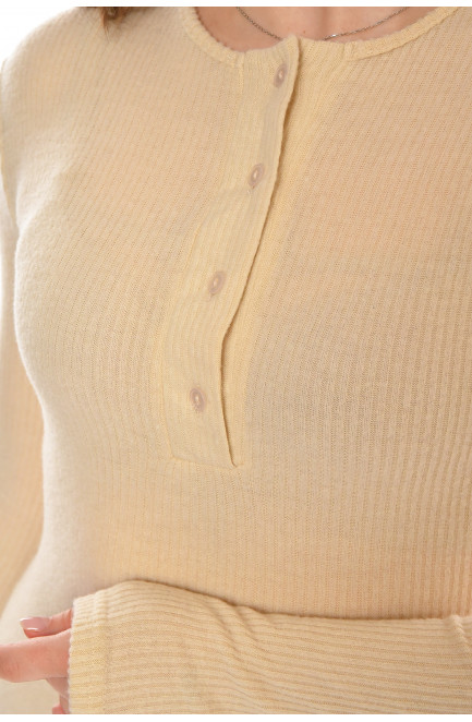 Платье женское однотонное бежевого цвета 212619L