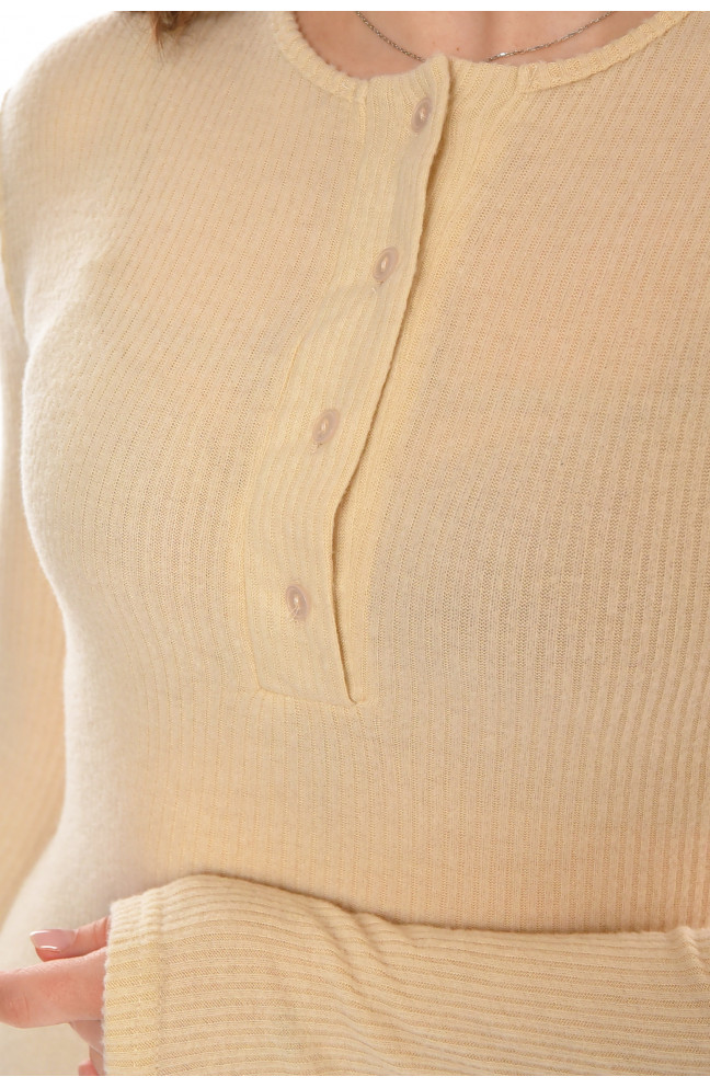 Платье женское однотонное бежевого цвета 212619L