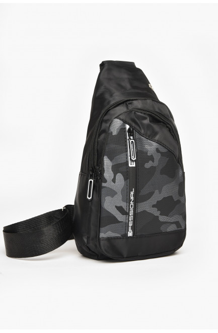 Бананка мужская текстильная черного цвета 212786L