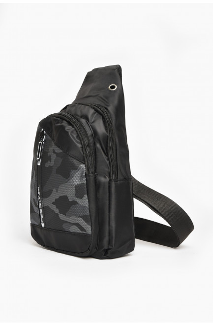 Бананка мужская текстильная черного цвета 212786L