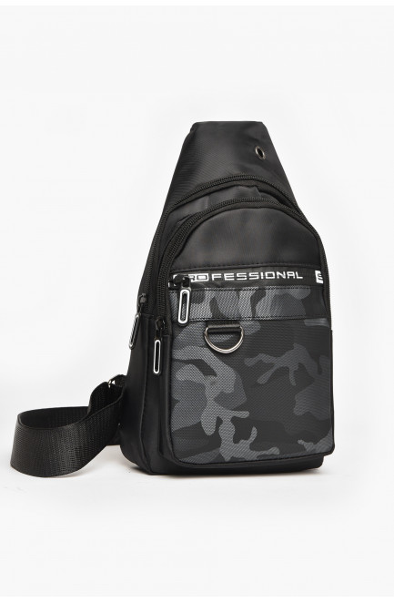 Бананка мужская текстильная черного цвета 212791L