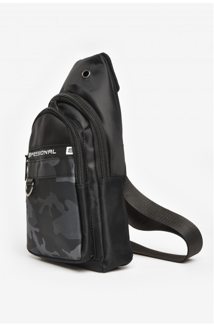 Бананка мужская текстильная черного цвета 212791L