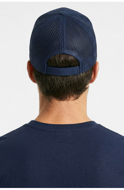 Кепка мужская однотонная темно-синего цвета 212815L