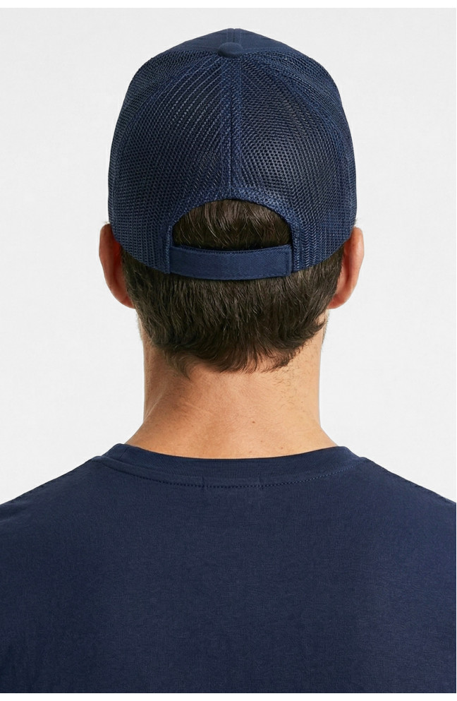 Кепка мужская однотонная темно-синего цвета 212815L