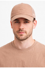 Кепка мужская однотонная темно-бежевого цвета 212819L