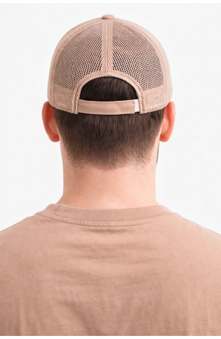 Кепка мужская однотонная темно-бежевого цвета 212819L