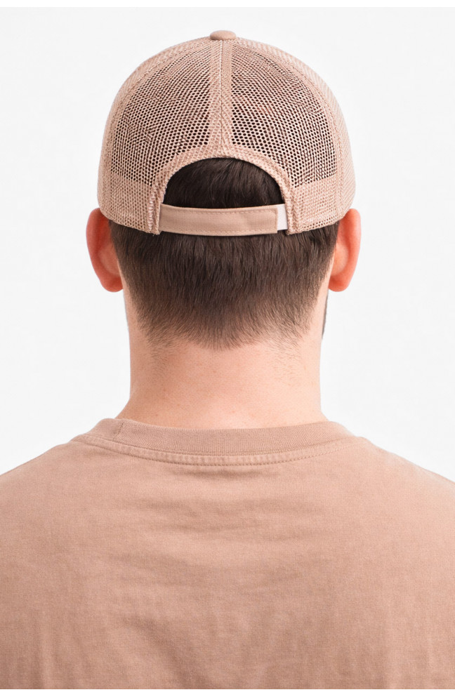 Кепка мужская однотонная темно-бежевого цвета 212819L