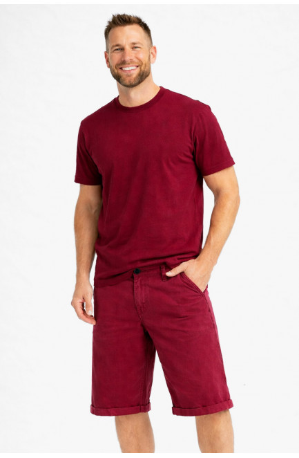 Бриджи мужские микровельветовые бордового цвета 212881L